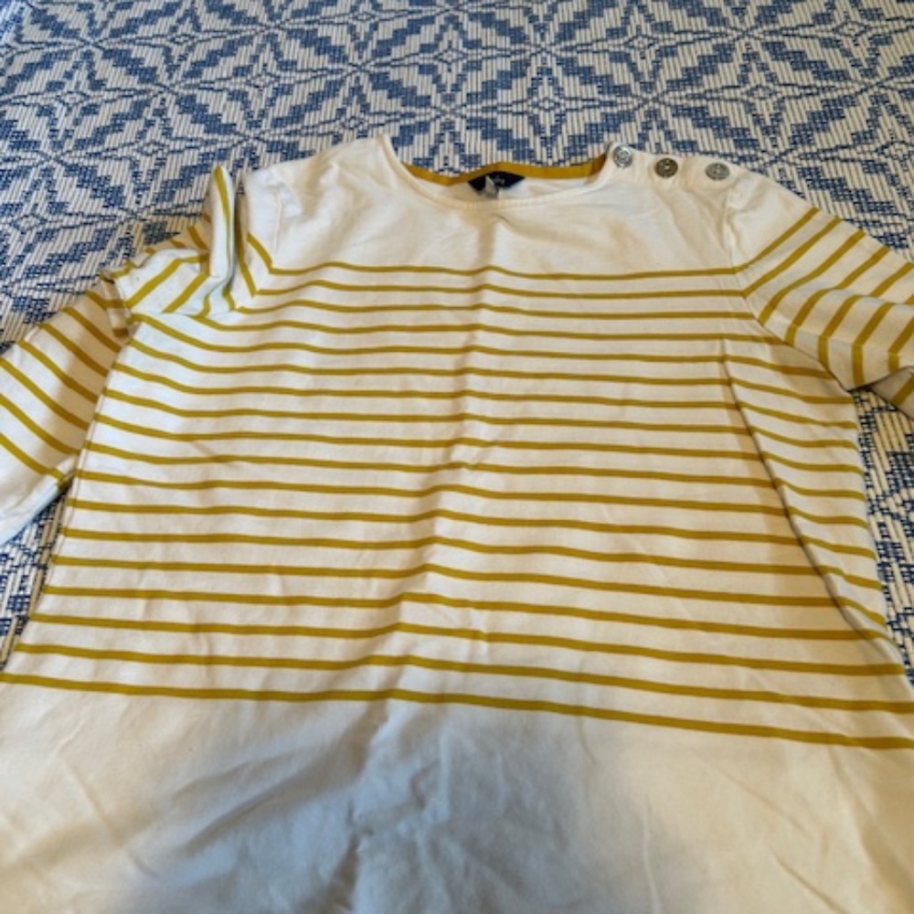 Joules Stripe Cotton Marine Top / Tunic (L)